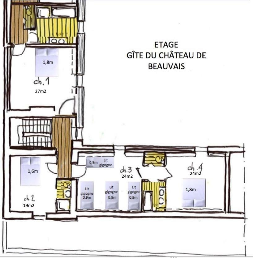 Maison D'Hotes De L'Orangerie 14 Personnes Azay-sur-Cher Экстерьер фото